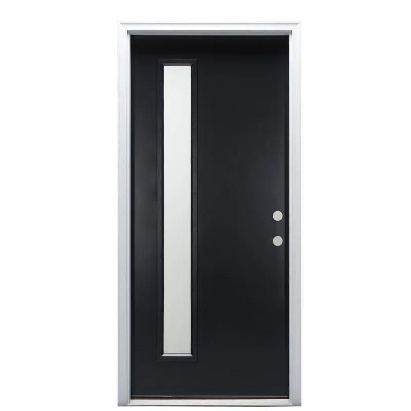 Painted Exterior Single Fiberglass Door with 1-Lite