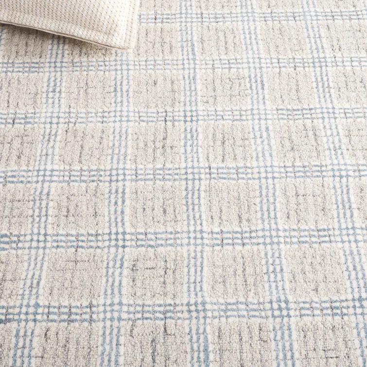 Safavieh Ebony Hand Tufted Wool Pile Plaid Rug