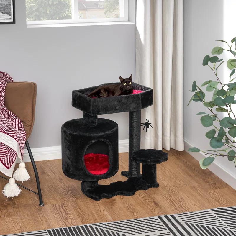 Gothic Cat Tree with Coffin, Gothic Cat Tower with Condo