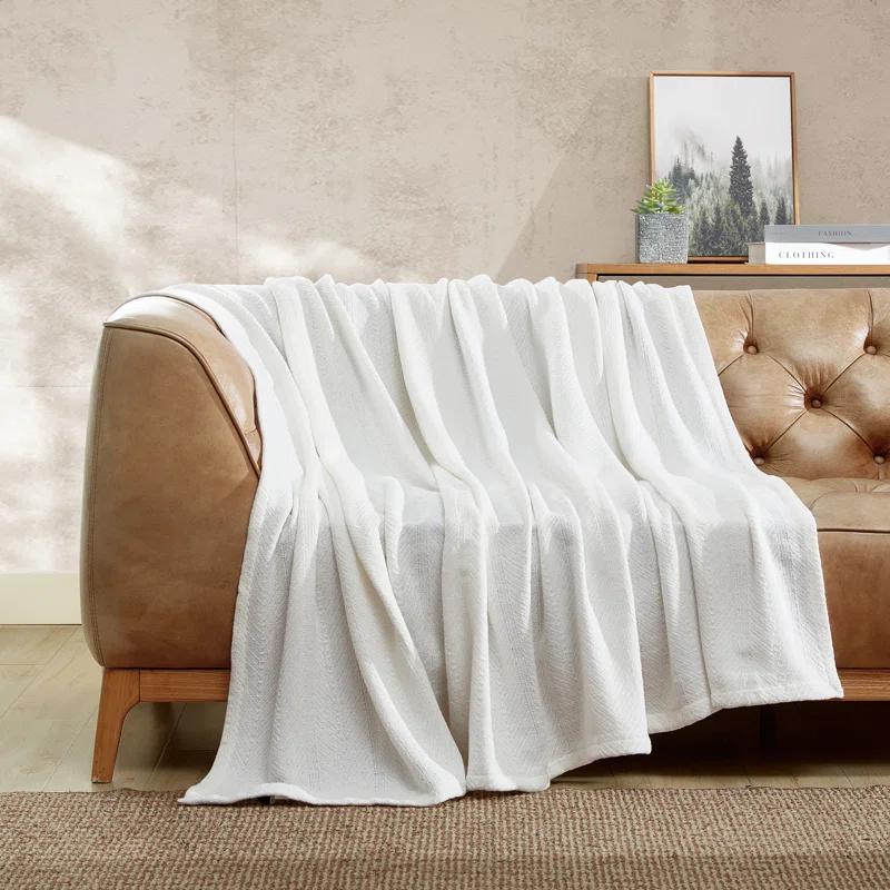 Eddie Bauer Eddie Bauer Herringbone Cotton Reversible Blanket