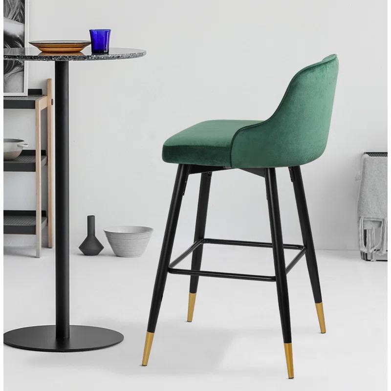 Swivel Velvet Upholstered Counter & Bar Stool (Set of 2)