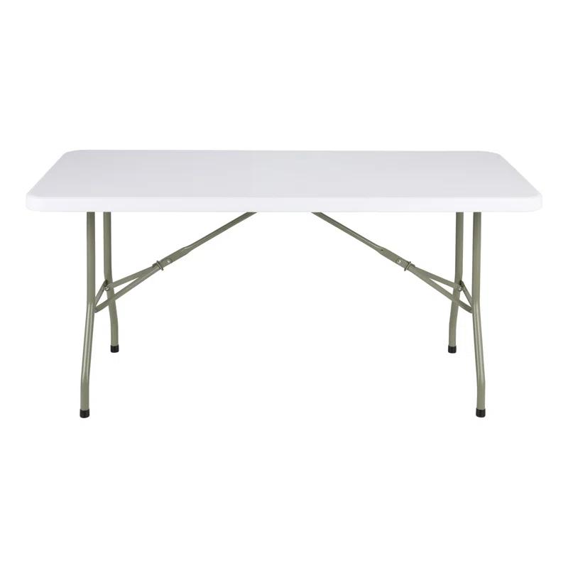Norwood Commercial Furniture Rectangular Blow-Molded Plastic Indoor/Outdoor Folding Training Table