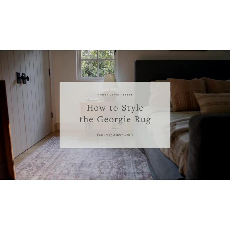 Amber Lewis x Loloi Georgie Oriental Bordeaux/Antique Area Rug