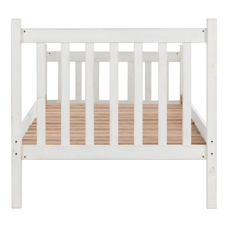Alaterre Windsor Twin Wooden Weathered Beachhouse Farmhouse Industrial Bohemian Style Bed