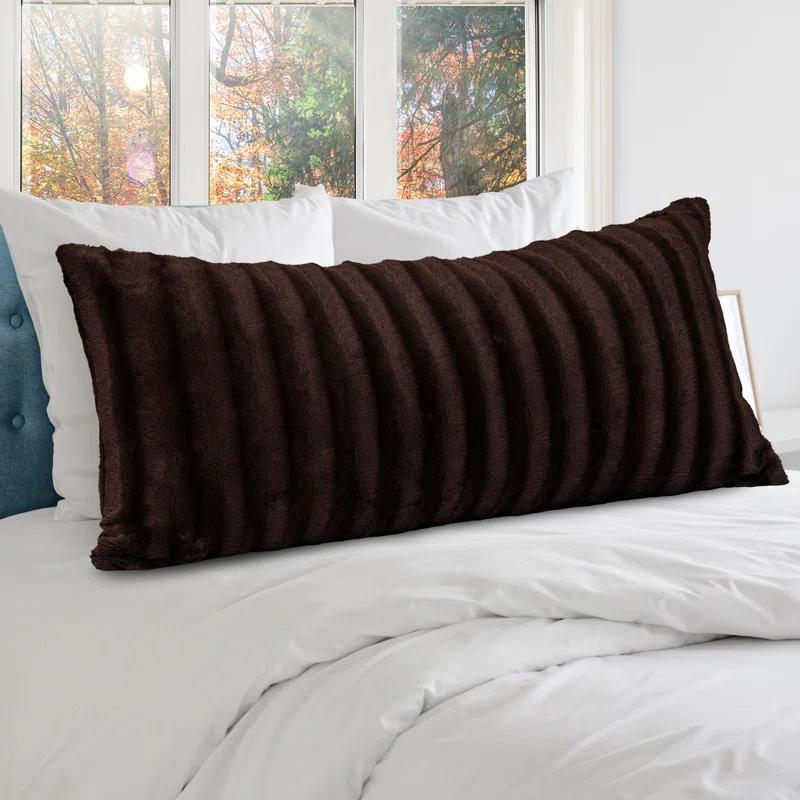 Cheer Collection Faux Fur Throw Pillow