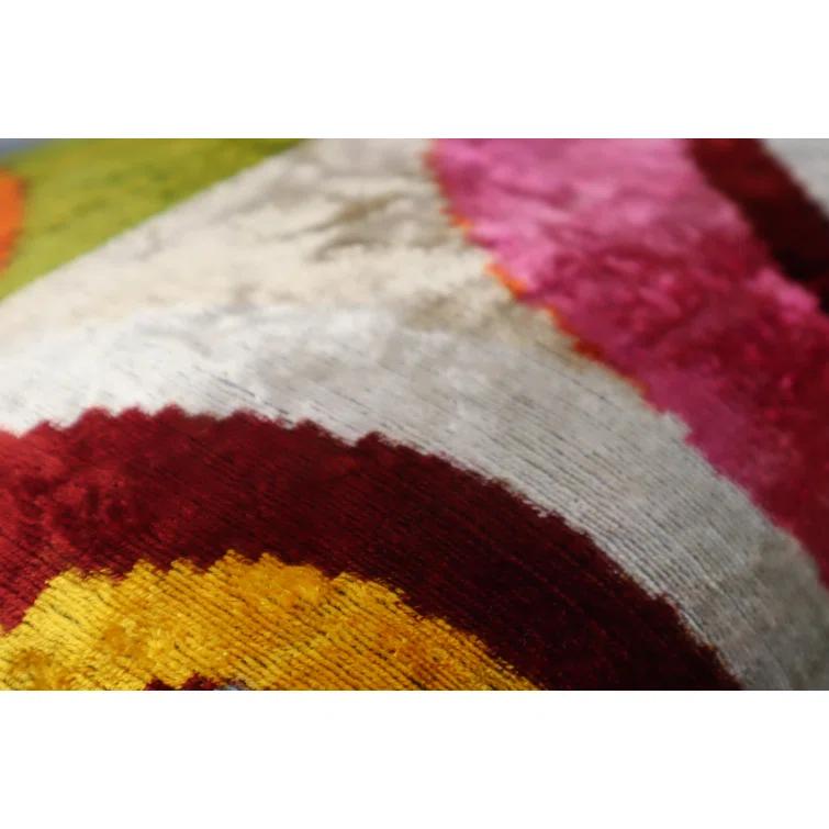 Canvello Geometric Velvet Throw Pillow