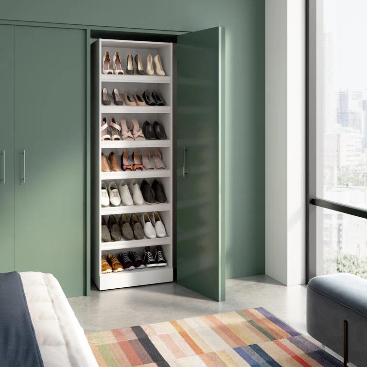 Bestar Florence 25W X 16D Modular Shoe Shelf Closet System Tower