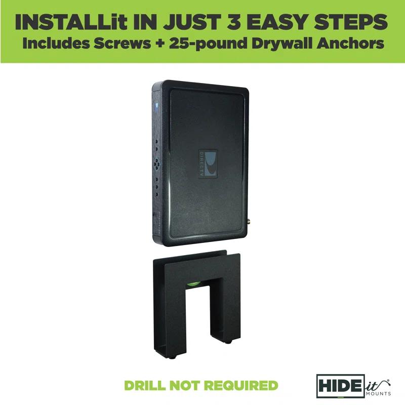 HIDEit Mounts HIDEit Uni-S | Adjustable Small Electronics, Cable Box Mount + Small Computer Mount