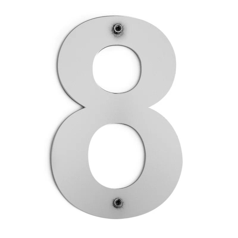 Barton 6'' H Stainless Steel House Number