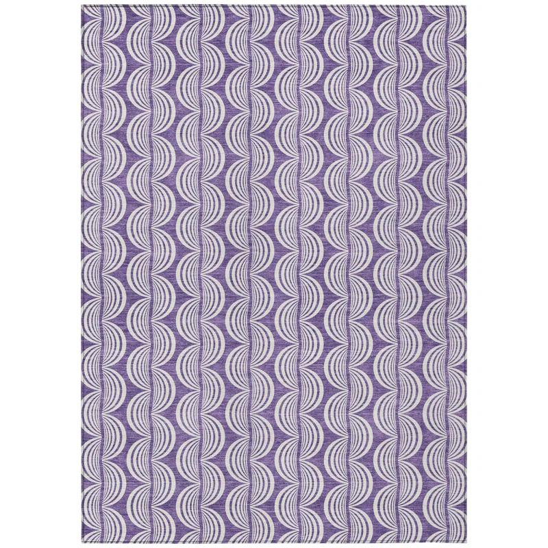 Machine Washable Indoor/Outdoor Chayden ACN1055 Purple Rug
