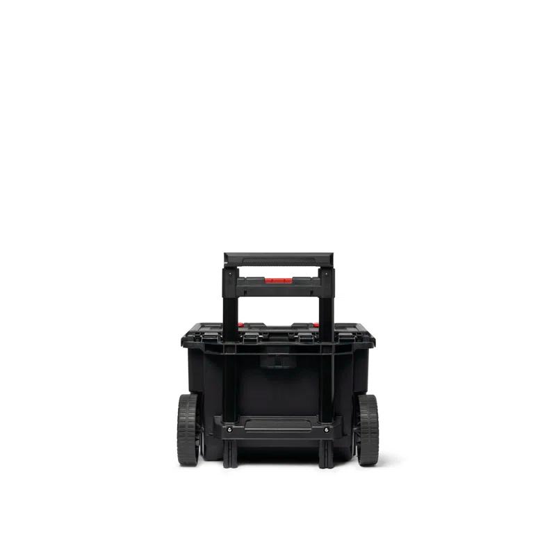 Keter Keter Stack-n-Roll 3 Piece Durable Resin Rolling Tool Box System Tool Storage and Organization Ideal For Garage and DIY, Black