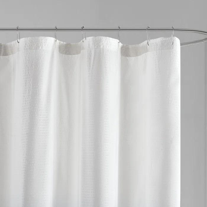 Madison Park Ara Ombre Printed Seersucker Single Shower Curtain