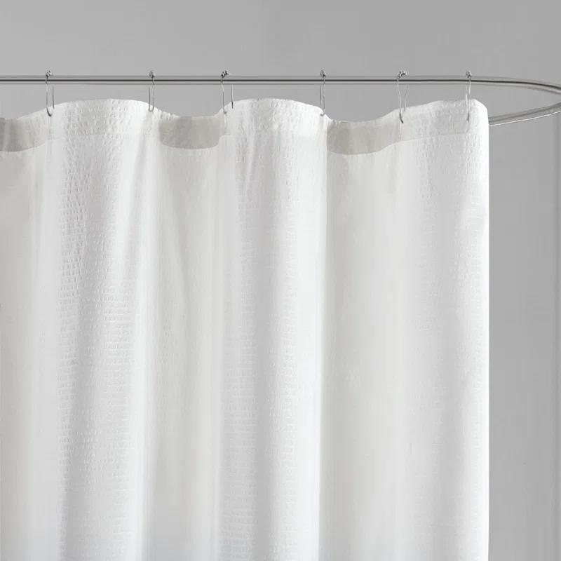 Madison Park Ara Ombre Printed Seersucker Single Shower Curtain