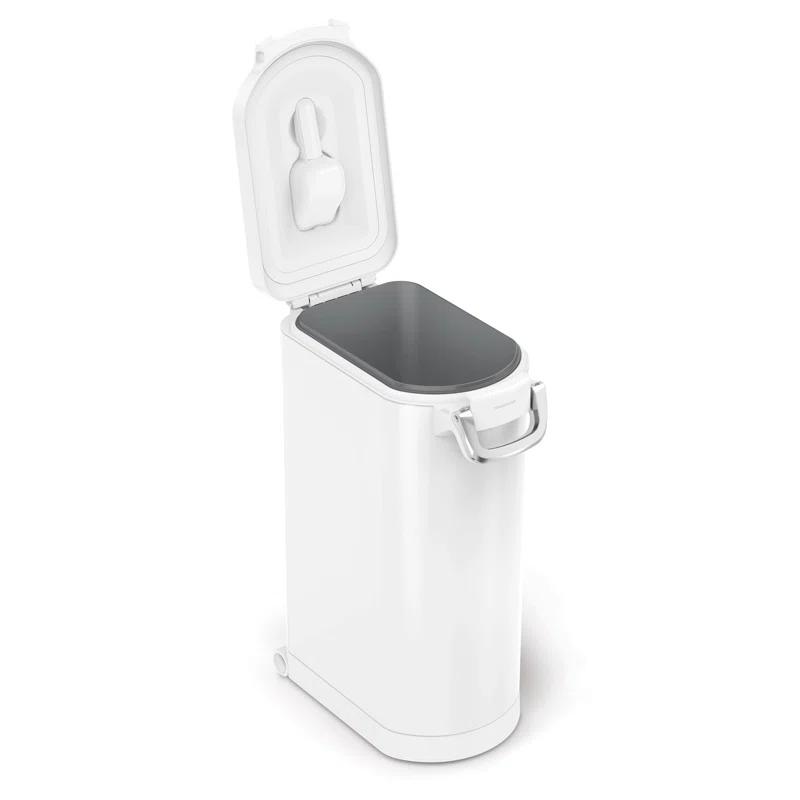 simplehuman Pet Food Storage Container Stainless Steel for Dog Food, Cat Food, and Bird Feed