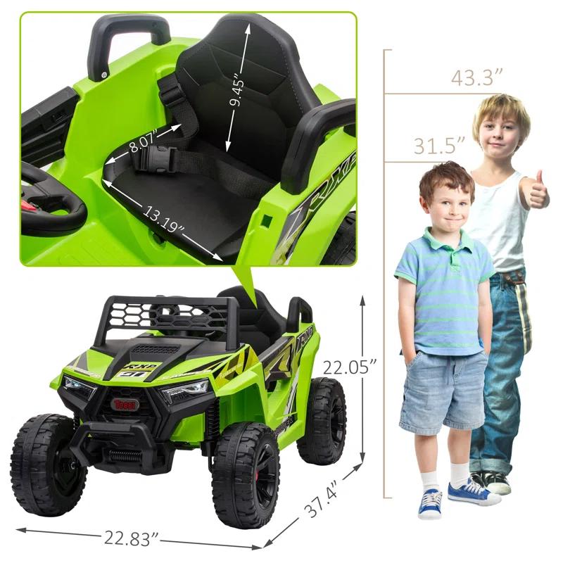 12V Kids Ride On UTV with LED Lights and Horn