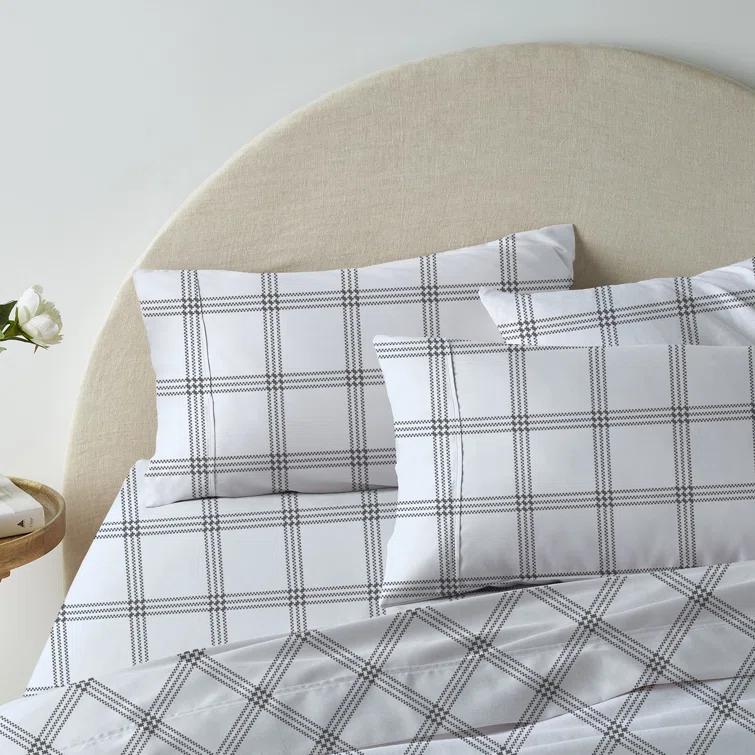 Color Sense Wrinkle Resistant Brushed Cotton Blend Lightweight Sheet Set