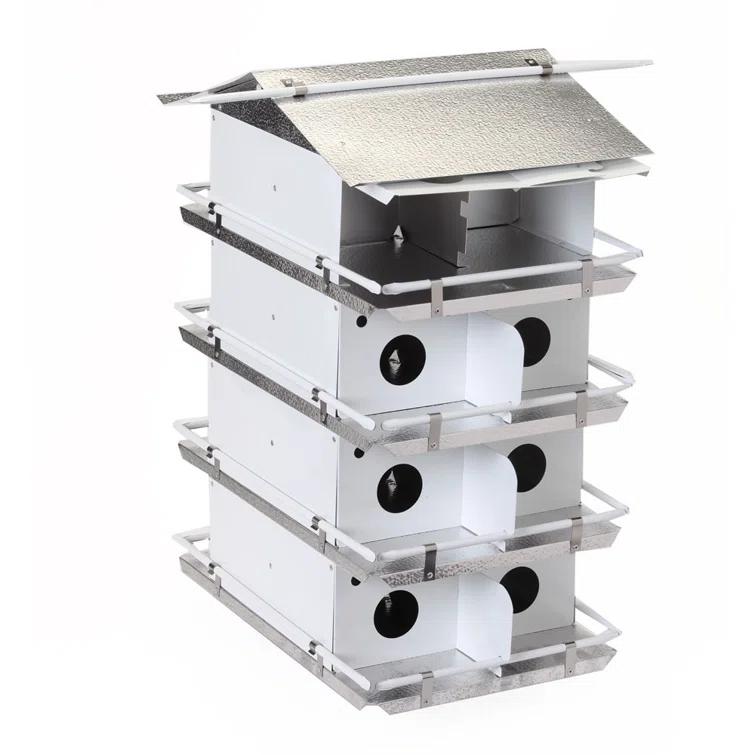 Birds Choice Birds Choice Large Coates Original 4-Level, 16-Suite Purple Martin Bird House, White/Grey
