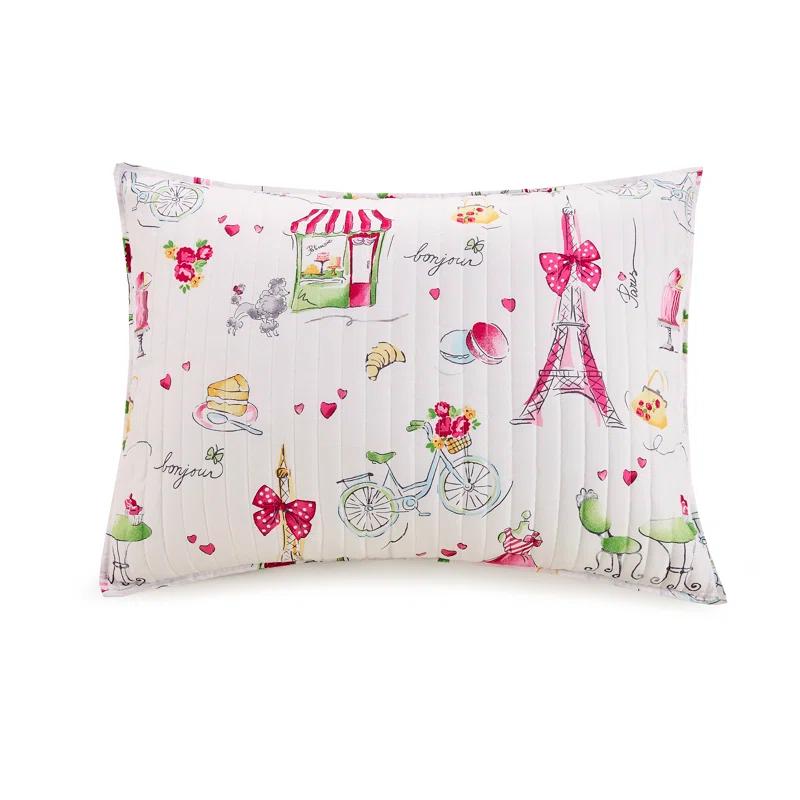 Urban Playground Pretty in Paris Reversible Pink Quilt Set