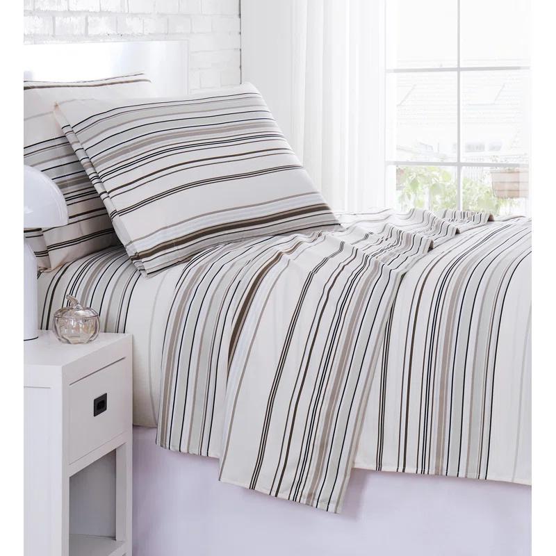 SouthShore Fine Linens Coastal Stripes Collection Striped Microfiber Sheet Set & Reviews | Wayfair