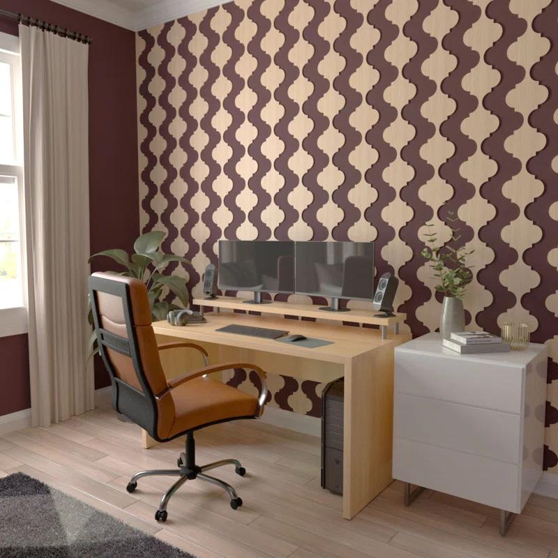 Ekena Millwork Marrakesh Adjustable Wood Decorative Slat Wall Panel Kit