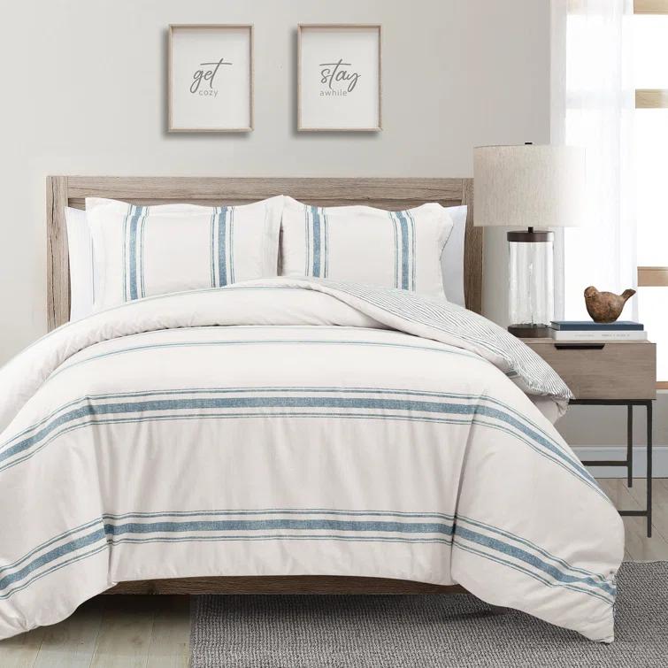 Farmhouse Standard Cotton Reversible Comforter Set