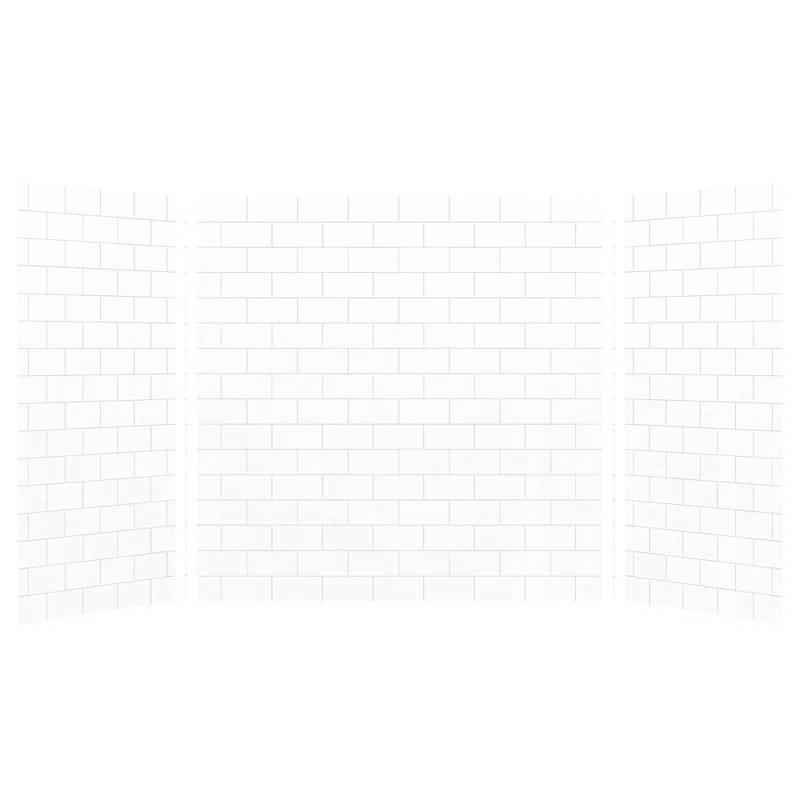 Transolid SaraMar 60'' W 36'' D 60'' H Glue Up Solid Surface Wall