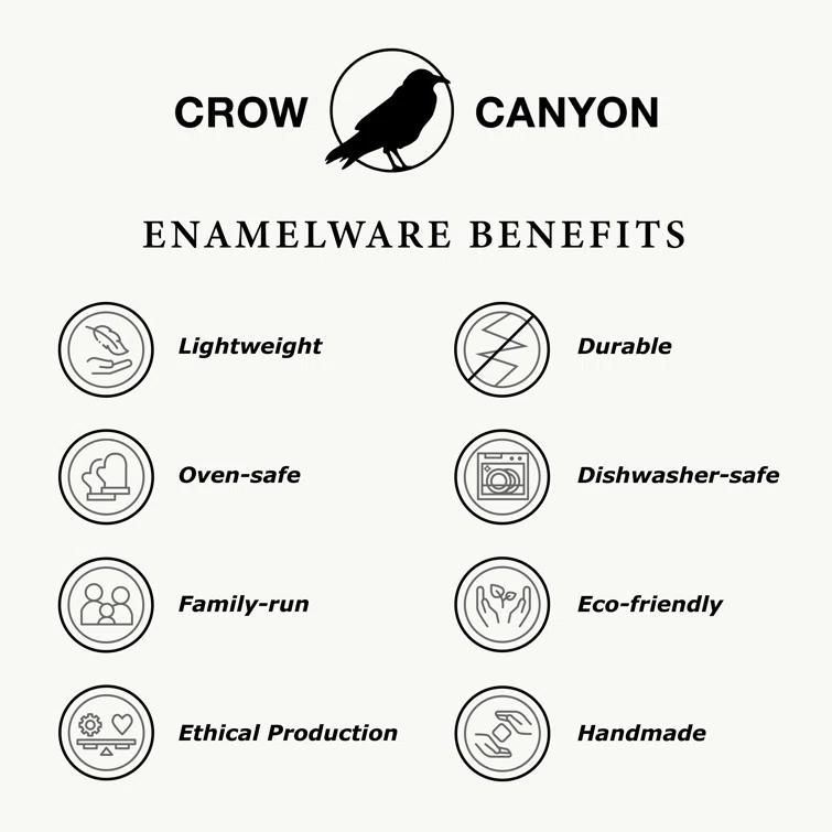 Crow Canyon Home Crow Canyon Enamelware Splatter Pasta Plates (Set of 4)
