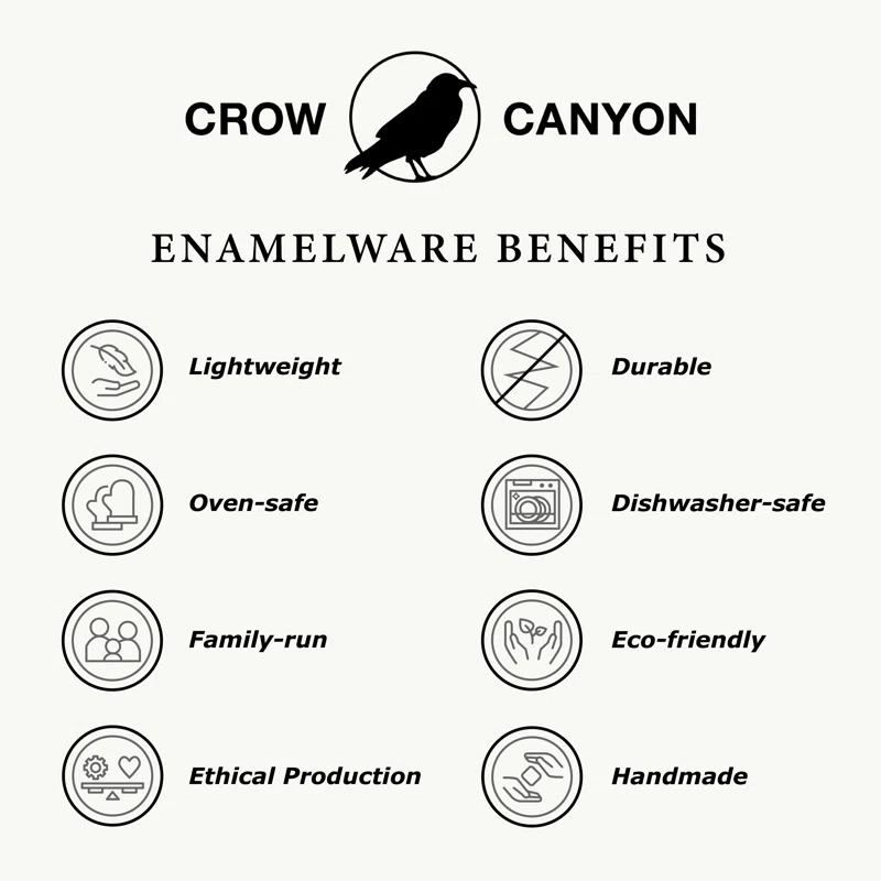 Crow Canyon Home Crow Canyon Enamelware Vintage 10 oz Short Tumblers (Set of 4)