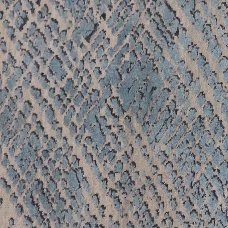 AMER Rugs Majestic Hand-Knotted Wool/Silk Blue Area Rug