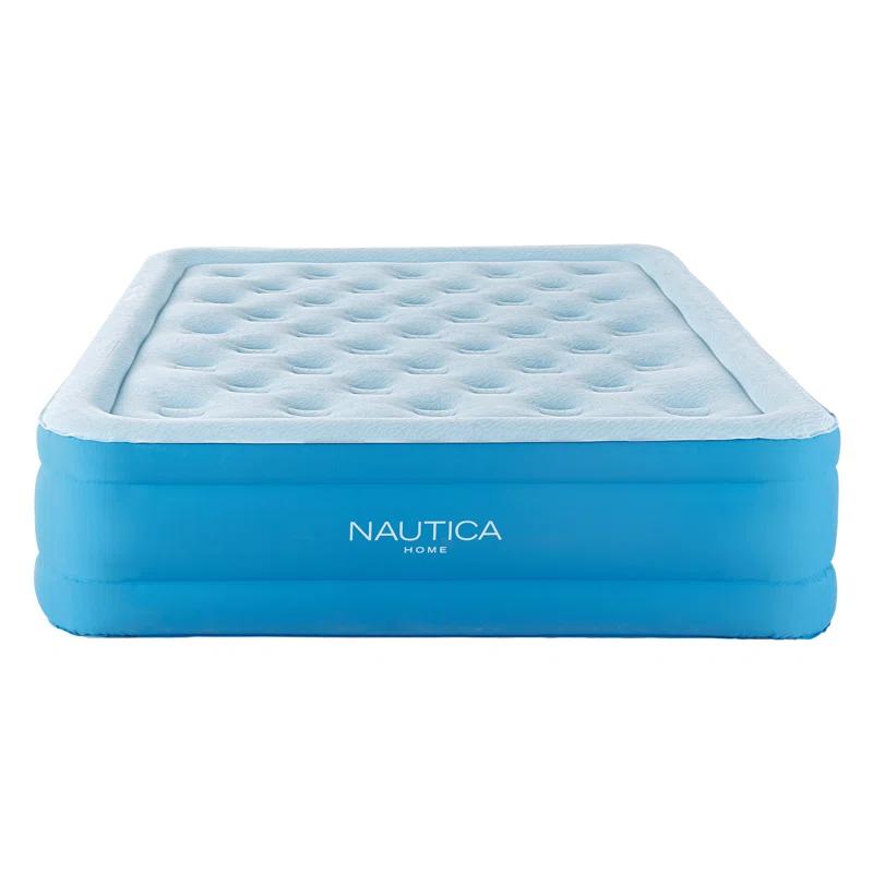 Nautica Nautica SupportAire Inflatable Air Mattress with Anti-Leak Built-in Pump, Puncture Resistant Vinyl