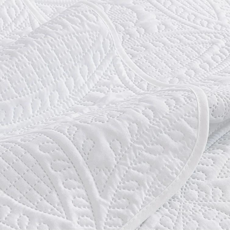 Chezmoi Collection Austin Microfiber Reversible 3-Piece Coverlet / Bedspread Set