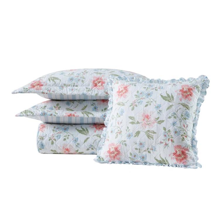 Laura Ashley Victoria Blue Standard Cotton Quilt Set