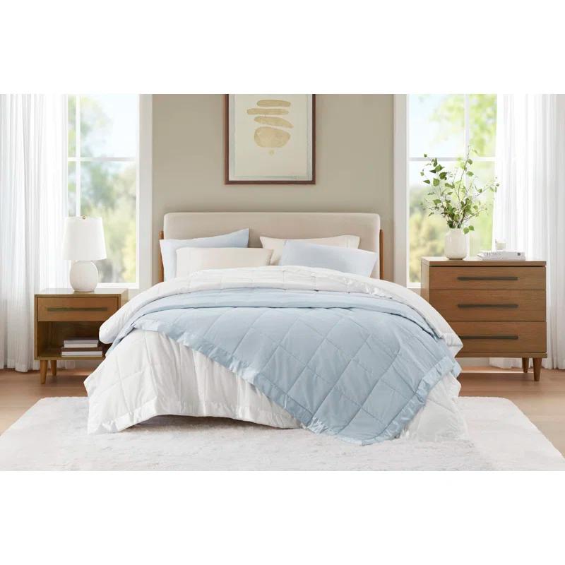 Madison Park Lightweight Down Alternative Blanket with Satin Trim