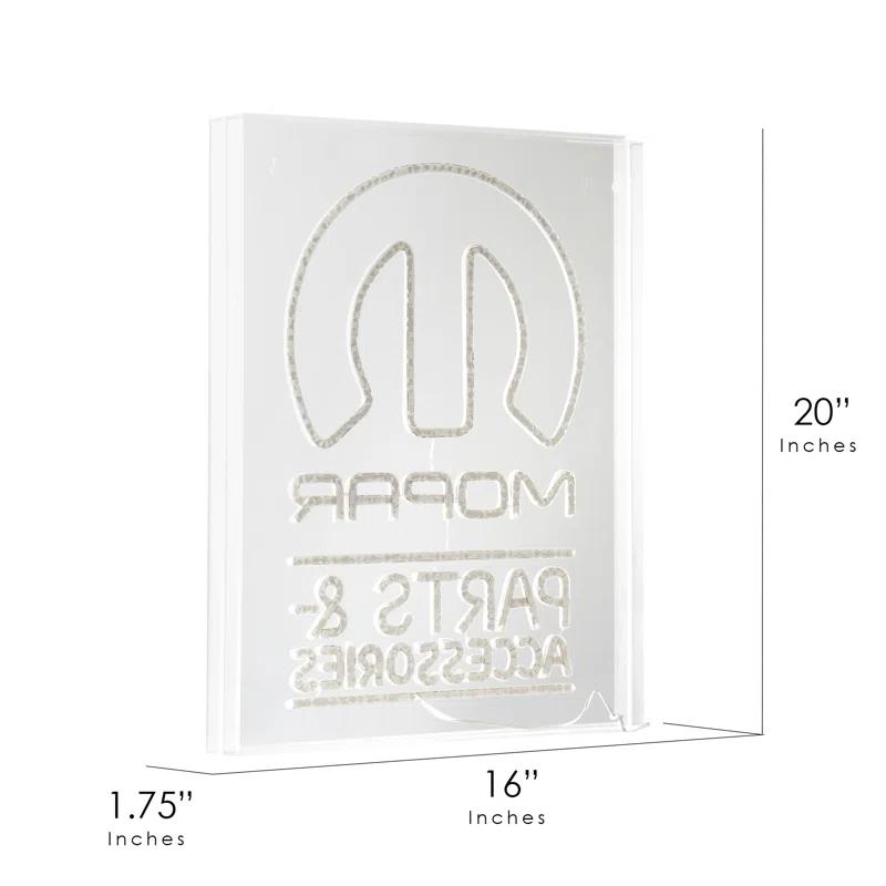 Licensed Mopar Parts and Accessories Acrylic LED Sign