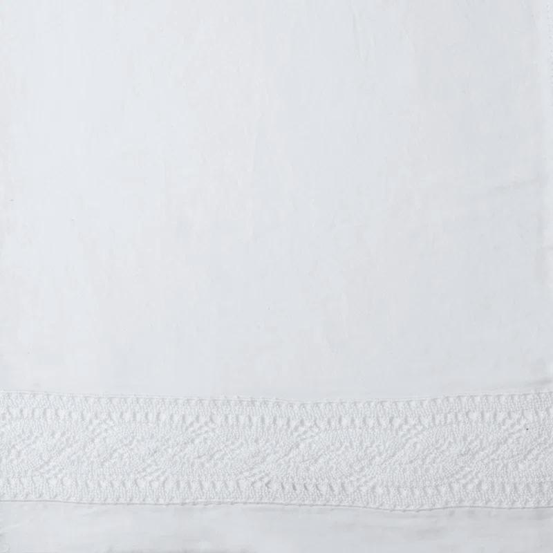 Viola White Egyptian Cotton King Lace Pillow Sham