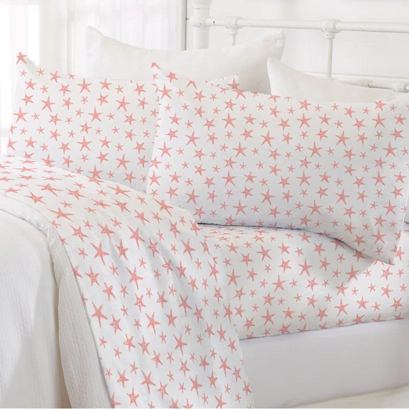 FreshFolds Ultra Soft Coastal Printed Microfiber Sheet Set