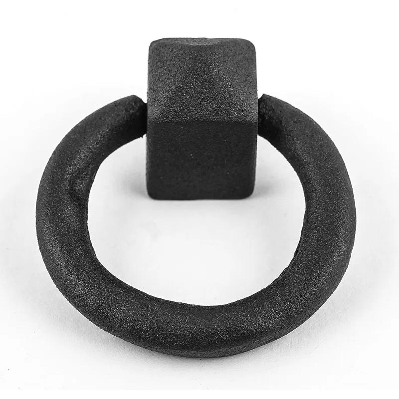 The Renovators Supply Inc. Wrought Iron Cabinet Gate Door Ring Pull Multipack (Set of 12)
