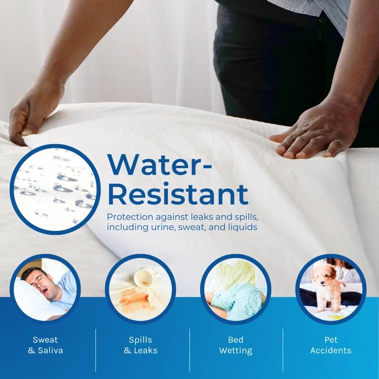 Hygea Natural Waterproof Zipper Mattress Protector Case Pack