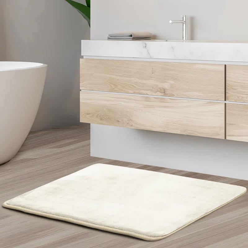 Clara Clark Ultra Soft and Absorbent Memory Foam Bath Rug Set with Non-Slip Backing