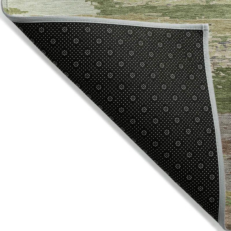 Machine Washable Indoor/Outdoor Chantille ACN1284 Olive Rug