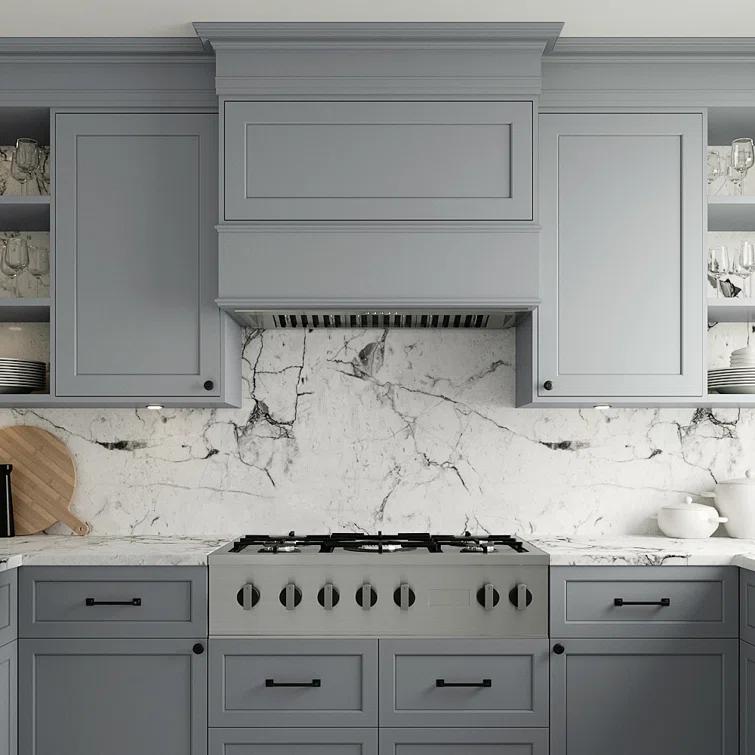 Streamline Bath Streamline 34 In. T-11611-1-DT Pescara Ducted Insert 350 CFM Range Hood In Brushed Stainless Steel With Baffle Filters, Electronic Button Control, LED Light T-11611-1-DT