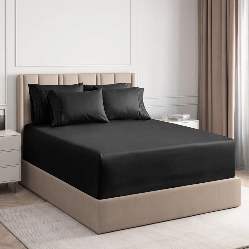 CGK Linens 6 Piece Extra Deep Pocket Ultra Soft & Cooling Sheet Set