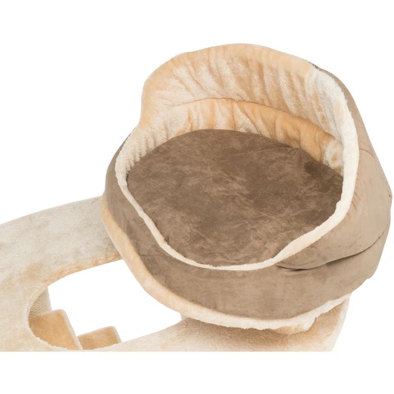 TRIXIE Elsa Senior 43.7" Cat Tower, Sisal Scratching Posts, Plush Hammock, Stairs, Top Platform Bed, Dangling Cat Toy