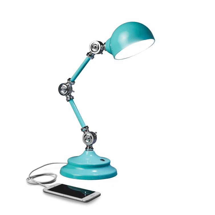 OttLite OttLite Revive LED Desk Lamp 3 Brightness Settings, Touch Controls, USB & 3 Adjustable Knobs