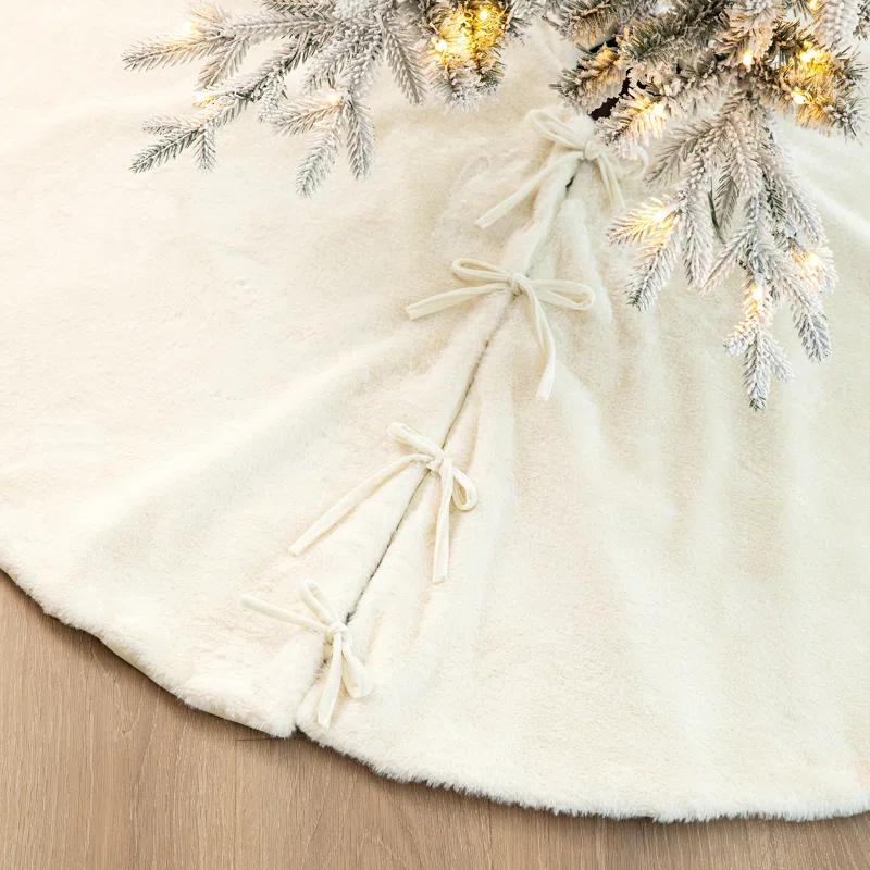 Glitzhome Solid Color Tree Skirt
