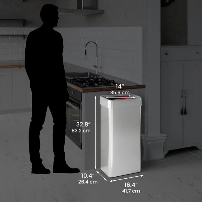 iTouchless Deodorizer Stainless Steel Trash Can