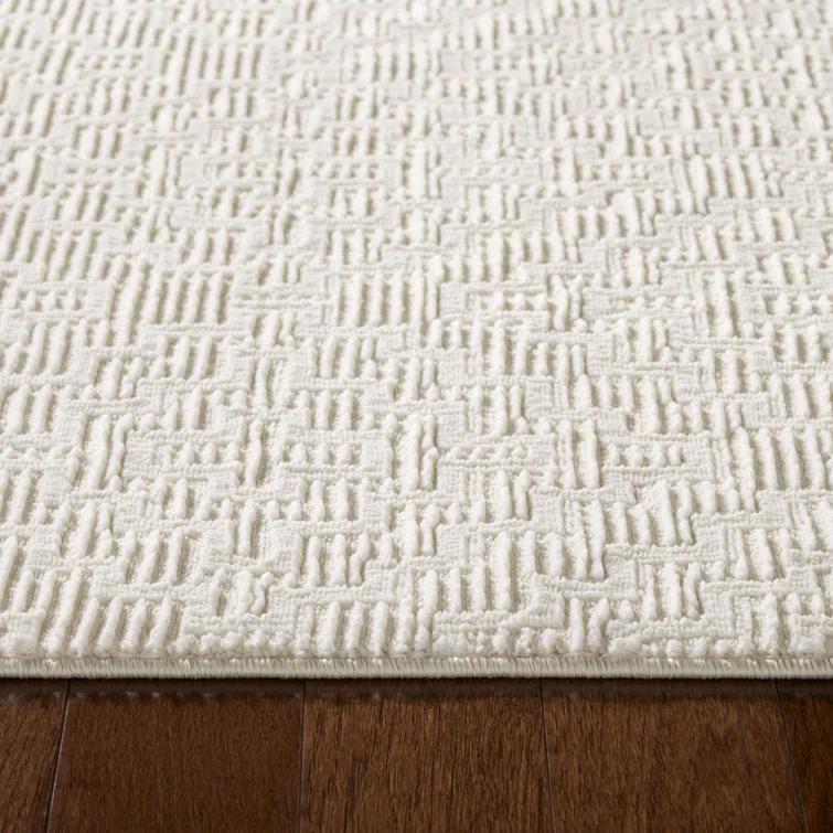 Town & Country Living TOWN & COUNTRY LUXE Tretta Modern Geo Area Rug with Plush High-Low Texture, Ivory