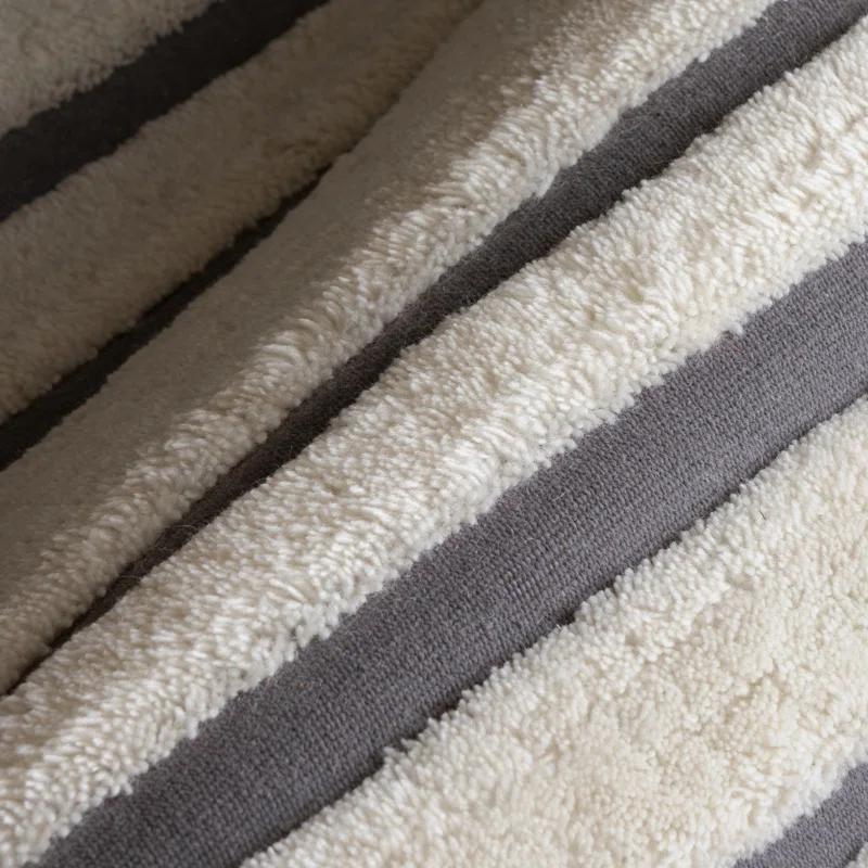Frenshe Interiors x Rugs USA Frenshe Interiors x Rugs USA Studio Striped New Zealand Wool Area Rug