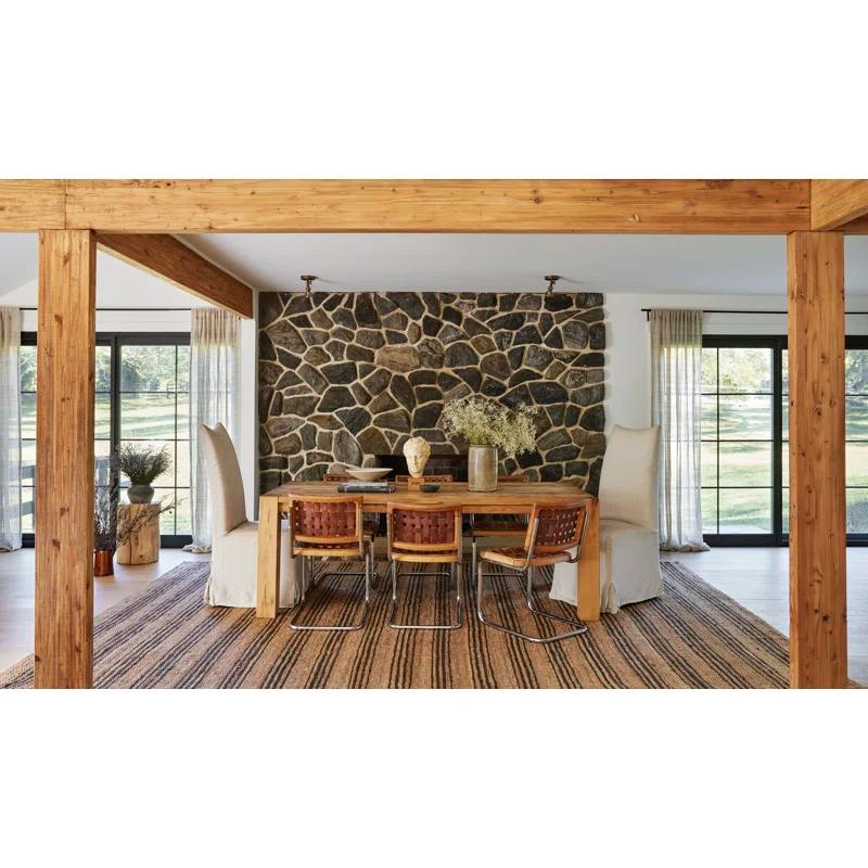 Lauren Liess x Rugs USA Natural Sycamore Striped Jute Area Rug