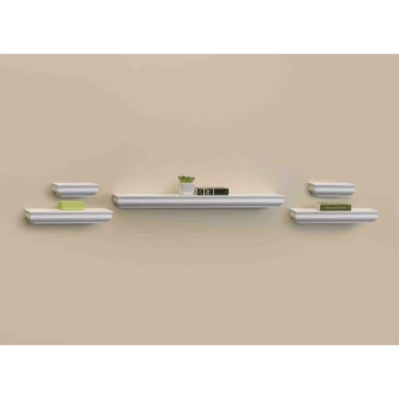 Melannco Melannco 5 Pieces Floating Molding Shelves for Bedroom, Living Room, Bathroom, Kitchen, Nursery (Set of 5)